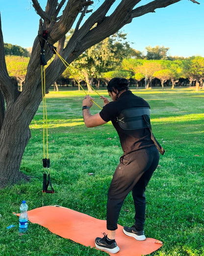 Power Resistance Band 12 Piece Set with Belt- 145kg