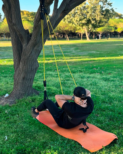 Power Resistance Band 12 Piece Set with Belt- 145kg