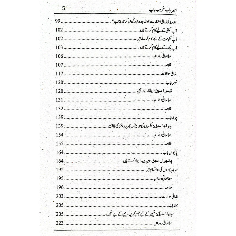 Rich Dad Poor Dad - امیر باپ، غریب باپ, by Robert Kiyosaki Urdu Version | Hard Binding