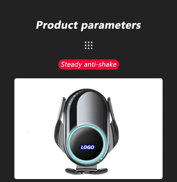 Custom Logo Car QI Wireless Charging Phone Holder