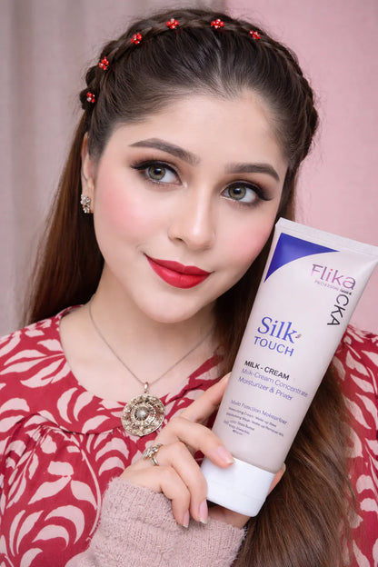 Flicka Silk Touch 3 in 1 Moisturizer and Primer for Face | Long-Lasting