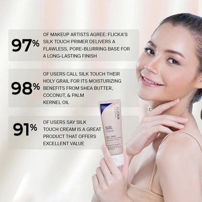 Flicka Silk Touch 3 in 1 Moisturizer and Primer for Face | Long-Lasting