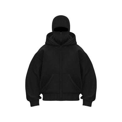 Premium Cotton BALACLAVA HOODIE LIMITED BLACK