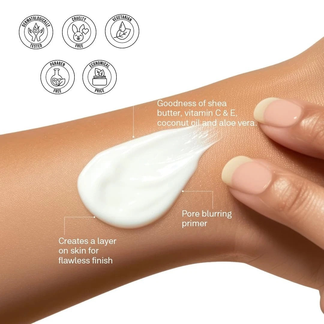 Flicka Silk Touch 3 in 1 Moisturizer and Primer for Face | Long-Lasting